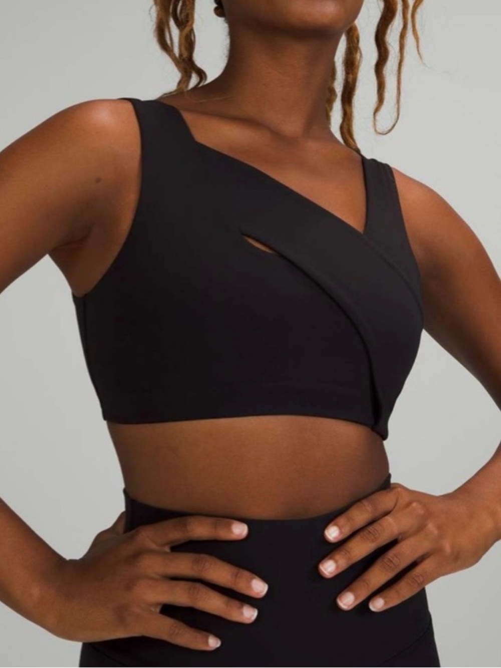 Lululemon Nulu Cross-Front Yoga Bra Black Size 6